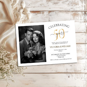 Celebrating 50 Years Photo Anniversary Party Invitation