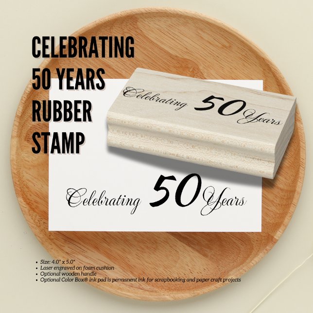 Celebrating 50 Years Rubber Stamp (Celebrating 50 Years Rubber Stamp Birthday Depot)
