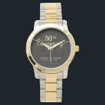 Celebrating 50th Anniversary. Customisable. Watch<br><div class="desc">Designed by Freepik

Available here:
http://www.zazzle.com/produkto</div>