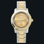 Celebrating 50th Anniversary. Customisable. Watch<br><div class="desc">Designed by Freepik

Available here:
http://www.zazzle.com/produkto</div>