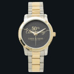 Celebrating 50th Anniversary. Customisable. Watch<br><div class="desc">Designed by Freepik

Available here:
http://www.zazzle.com/produkto</div>