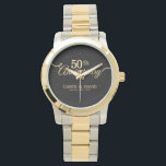 Celebrating 50th Anniversary. Customisable. Watch<br><div class="desc">Designed by Freepik

Available here:
http://www.zazzle.com/produkto</div>