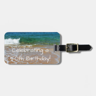 Celebrating 50th Birthday Luggage Tag