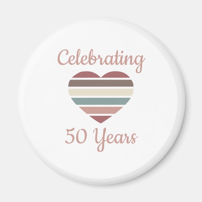 Celebrating 50th Wedding Anniversary Magnet (Front)