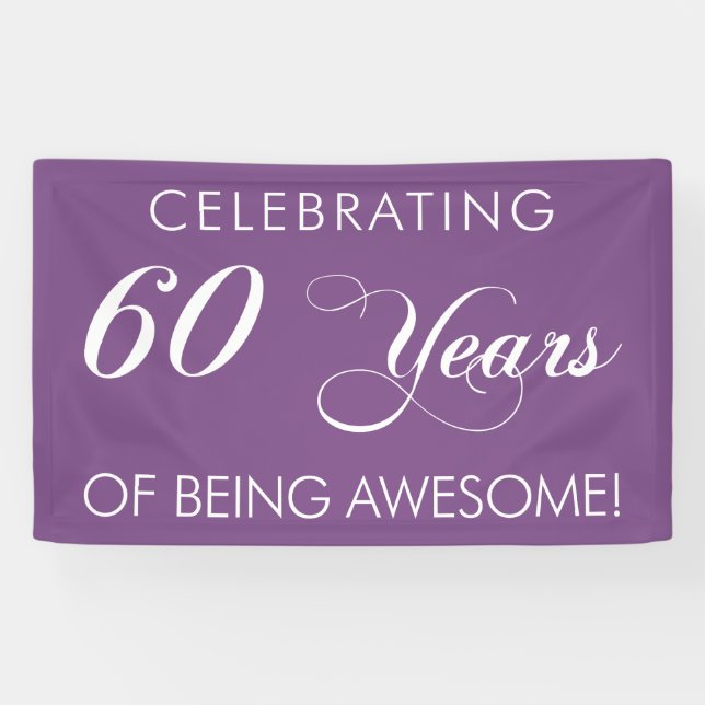 Celebrating 60 Years Of Being Awesome Banner (Horizontal)