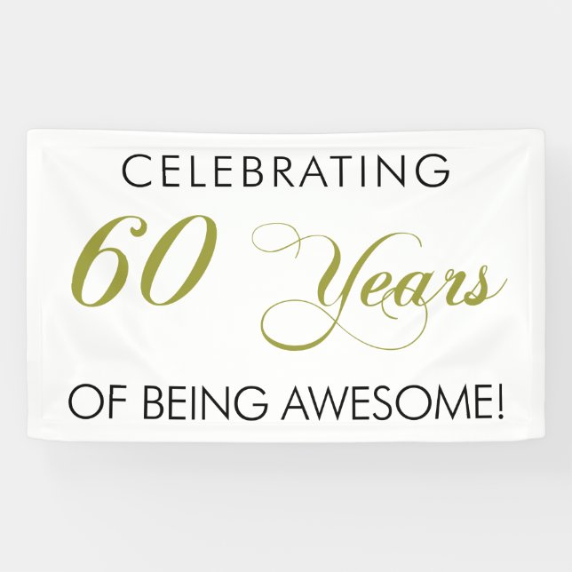Celebrating 60 Years Of Being Awesome Banner (Horizontal)