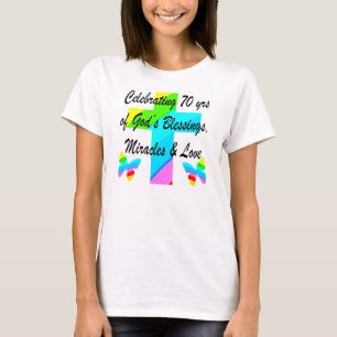 CELEBRATING 70TH BUTTERFLY AND CROSS DESIGN T-Shirt