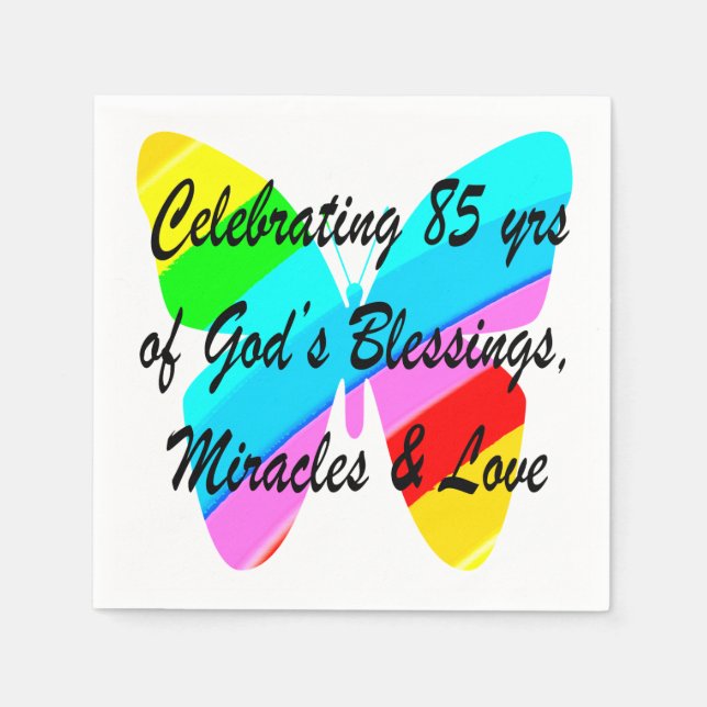 CELEBRATING 85 YRS OF GODS BLESSINGS AND LOVE NAPKIN (Front)