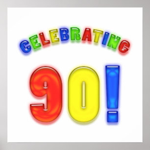 Celebrating 90th Birthday Poster