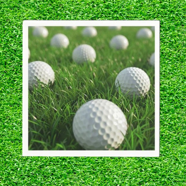 Celebrating a Golfer's Dream Birthday Napkin (Tee Off in Style: Celebrate Every Swing!)