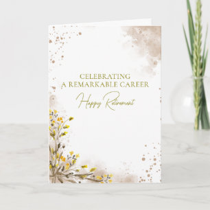 Celebrating a Remarkable Career Elegant Retirement Card