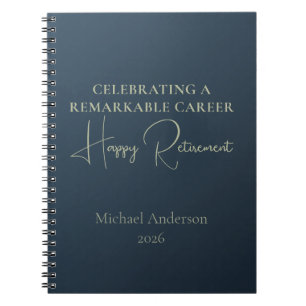 Celebrating a Remarkable Career Retirement Gift Notebook