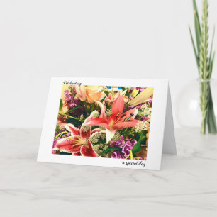 Celebrating a special day Mixed Floral Bouquet Card
