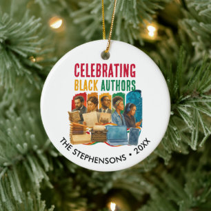Celebrating Black Authors QR Code Publisher Gift Ceramic Tree Decoration