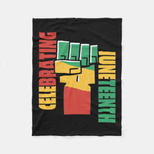 Celebrating Black Freedom 1865 African American 3  Fleece Blanket