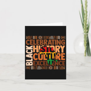 Celebrating Black History Culture Excellence Junet Card