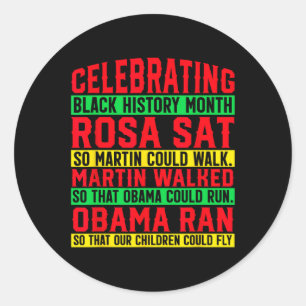Celebrating Black History Month1  Classic Round Sticker