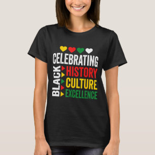 Celebrating black history month african afro men T-Shirt