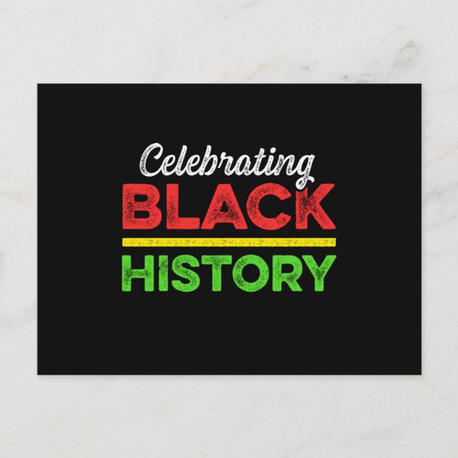 Celebrating Black History Month America Africa Gif Postcard (Front)