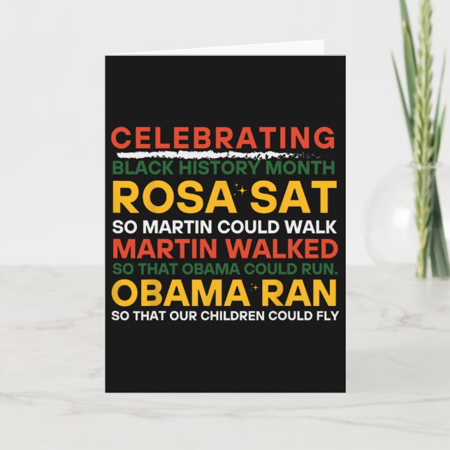 Celebrating Black History Month  Card (Front)