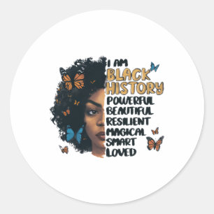 Celebrating Black History Month Equality Pride  Classic Round Sticker