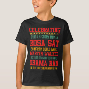 Celebrating Black History Month, Inspirational Pow T-Shirt