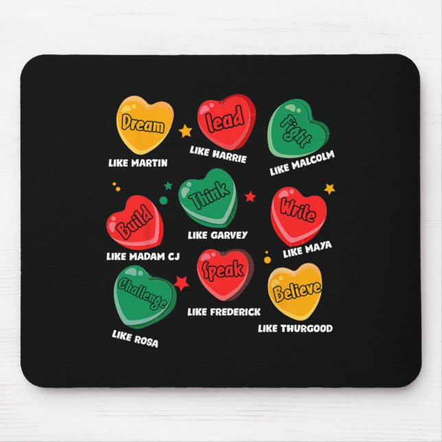 Celebrating Black History With Educated Leader Hea Mouse Pad (Front)
