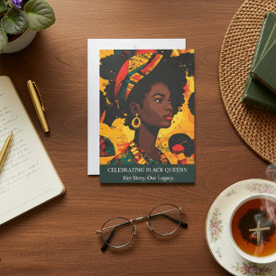 Celebrating Black Queens Heritage Legacy Month  Holiday Card