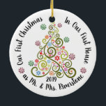 Celebrating Christmas and Hanukkah Ceramic Tree Decoration<br><div class="desc">Celebrating Christmas and Hanukkah
Perfect for families that celebrate both meaningful celebrations!</div>