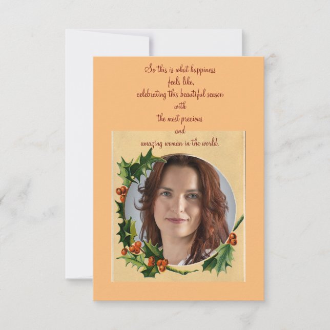  celebrating Christmas with Girlfriend Card (Front)
