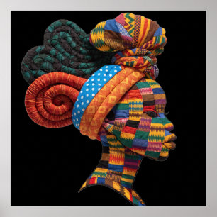 Celebrating Colorful Black Women Poster