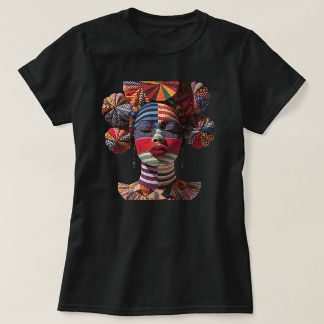 Celebrating Colorful Black Women T-Shirt (Design Front)