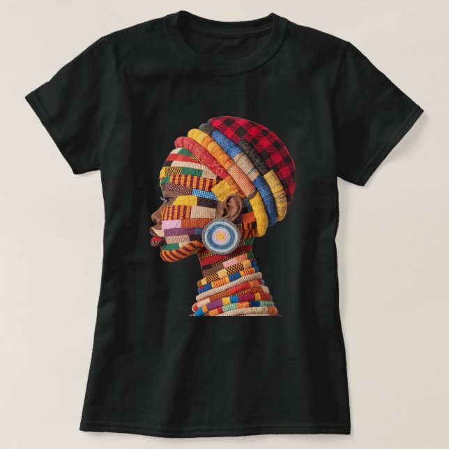 Celebrating Colorful Black Women T-Shirt (Design Front)