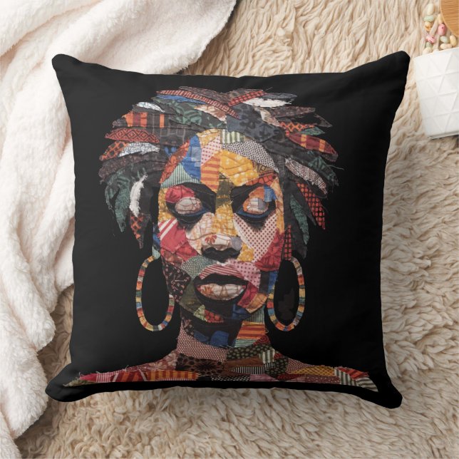 Celebrating Colorful Black Women Throw Pillow (Blanket)