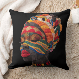 Celebrating Colorful Black Women Throw Pillow