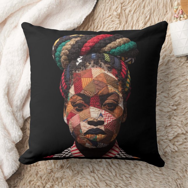 Celebrating Colorful Black Women Throw Pillow (Blanket)