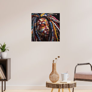 Celebrating Colourful Black Woman Poster