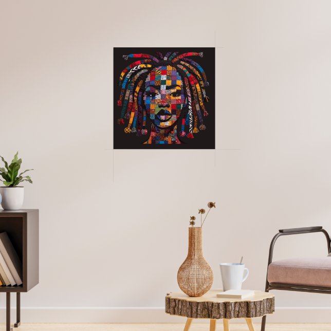 Celebrating Colourful Black Women Poster (Living Room 3)