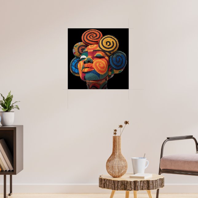 Celebrating Colourful Black Women Poster (Living Room 3)