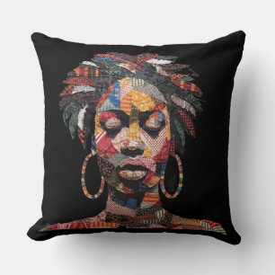 Celebrating Colourful Black Women Throw Pillow