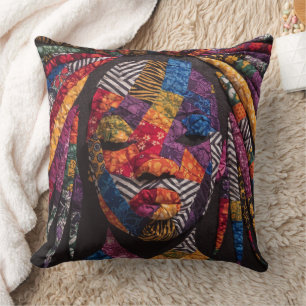Celebrating Colourful Black Women Throw Pillow