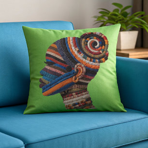 Celebrating Colourful Black Women Throw Pillow