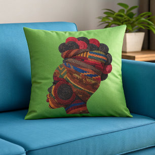 Celebrating Colourful Black Women Throw Pillow