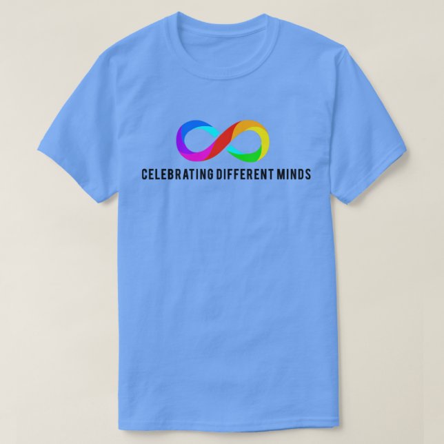 Celebrating different minds for light Tshirts (Design Front)