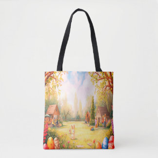 Celebrating Easter Joy on the Front and Back of a Tote Bag