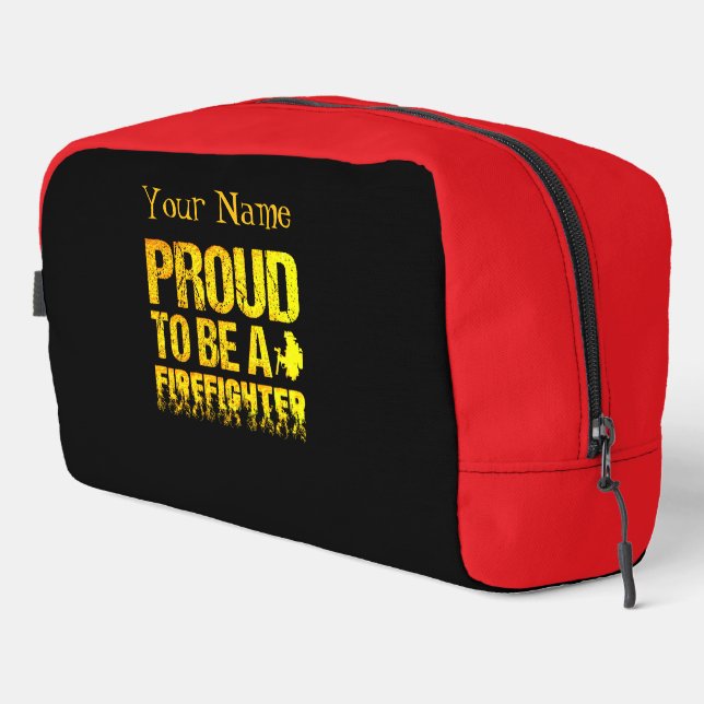 Celebrating Firefighter Pride & Bravery Dopp Kit (Right Corner)