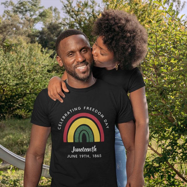 Celebrating Freedom Day Juneteenth 1865 Rainbow T-Shirt (Creator Uploaded)
