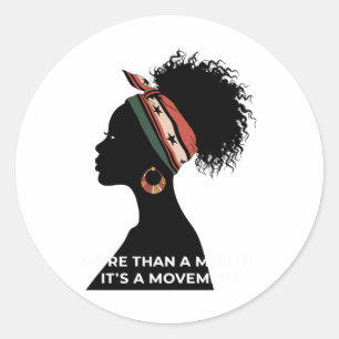 Celebrating Heritage And Culture Movement Graphic  Classic Round Sticker