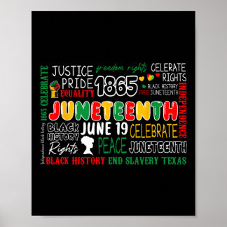 Celebrating Juneteenth African Freedom 1865 Men Wo Poster
