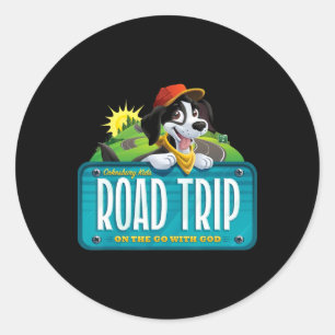 Celebrating Kids Road Trip On The Go With God Vbs  Classic Round Sticker